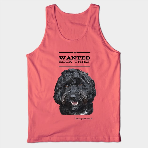 Cockapoo / Doodle Dog Sock Thief Tank Top by WoofnDoodle 